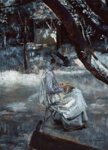 Reprodukcja Portret kobiety siedzącej i czytającej Jacek Malczewski