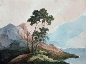 Reprodukcja Jezioro w górach Piotr Michałowski