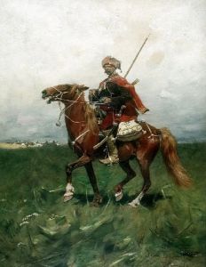 Reprodukcja Jeździec Józef Brandt