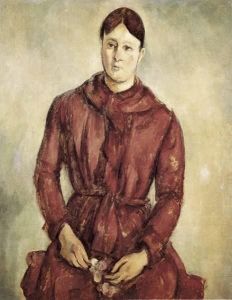 Portrait of Madame Cezanne in a Red Dress ca. 1890 Paul Cézanne