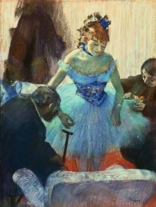 Reprodukcja Dancer in her dressing room Edgar Degas