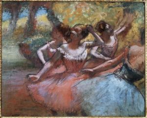 Reprodukcja Four ballerinas on the stage Edgar Degas