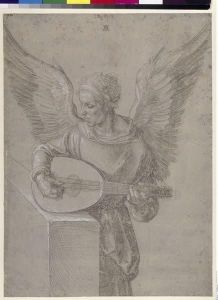 Reprodukcja Lautespielender Engel Albrecht Dürer