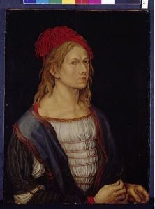 Reprodukcja Selbstporträt mit Distel Albrecht Dürer