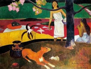 Reprodukcja Pastorales tahitiennes 1892 Paul Gauguin