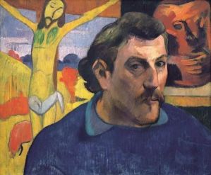 Reprodukcja The Artist with the Yellow Christ 1890 1891 Paul Gauguin