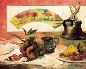 Reprodukcja Still Life with a Fan 1889 Paul Gauguin