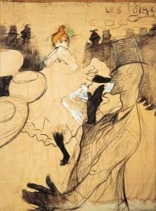 Reprodukcja La Goulue and Valentin Le Desosse at the Moulin Rouge 1891 Henri de Toulouse Lautrec