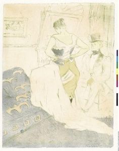 Reprodukcja Femme en corset Conqu_te de passage (Folge: Elles Blatt 9) Henri de Toulouse Lautrec