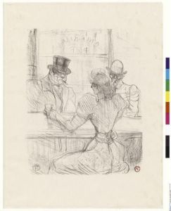 Reprodukcja Au Bar Picton (American Bar) rue Scribe Henri de Toulouse Lautrec