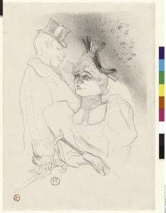 Reprodukcja Mlle Lender et Baron Henri de Toulouse Lautrec