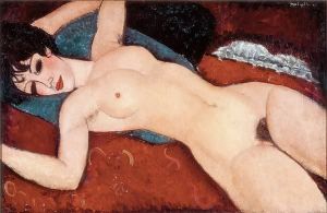 Reprodukcja Sleeping Nude with Arms Open (Red Nude) 1917 Amedeo Modigliani