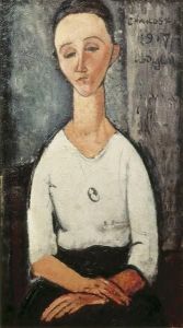 Reprodukcja Portrait of Madame Chakowska 1917 Amedeo Modigliani