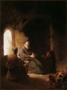 Reprodukcja Anna and the Blind Tobit ca. 1630 Rembrandt