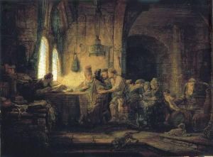 Reprodukcja Parable of the Labourers in the Vineyard 1637 Rembrandt