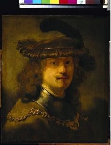 Reprodukcja Rembrandt mit Samtbarett und eiserner Halsschiene Rembrandt