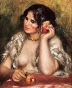 Reprodukcja Gabrielle with a Rose 1911 Auguste Renoir