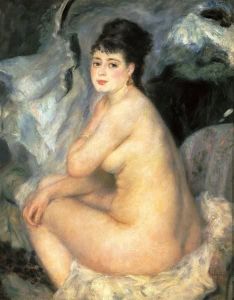 Reprodukcja Nude or Nude Seated on a Sofa (Anna) 1876 Auguste Renoir