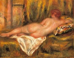 Reprodukcja Reclining Nude from the Back Rest after the Bath ca. 1909 Auguste Renoir