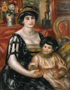 Reprodukcja Madame Josse BernheimJeune and her Son Henry 1910 Auguste Renoir