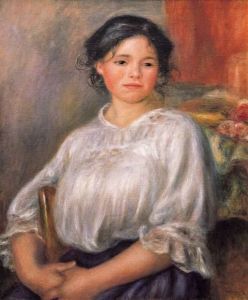 Reprodukcja Seated Young Girl (Jeune fille assise) ca. 1909 Auguste Renoir