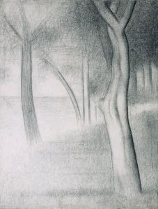Reprodukcja Trees (studio for La Grande Jatte) 1884 Georges Seurat