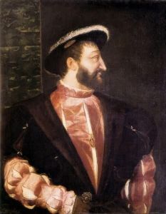 Reprodukcja Portrait of Francis I 1538 Tiziano Vecello (Tycjan)