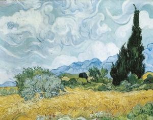 Reprodukcja A Wheatfiled with Cypresses 1889 Vincent van Gogh