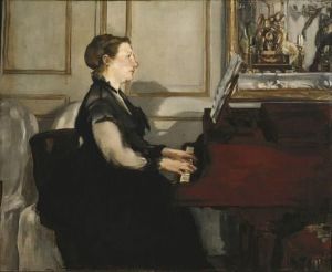 Reprodukcja Madame Manet at the Piano (Madame Manet au piano) 1868 Edouard Manet