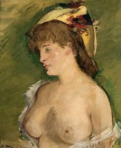Reprodukcja The Blonde with Bare Breasts (La blonde aux seins nus) 1878 Edouard Manet