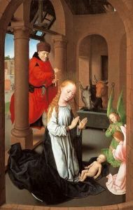 Reprodukcja Triptych of the Adoration Nativity c 1470 Hans Memling