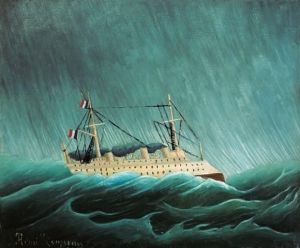 Reprodukcja The StormTossed Vessel ca. 1889 Henri Rousseau