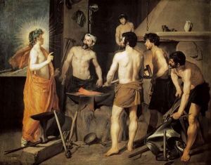Reprodukcja The Forge of Vulcan 1630 Diego Velazquez