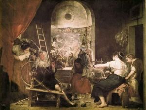 Reprodukcja The Spinners or The Fable of Arachne 1657 Diego Velazquez