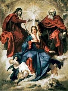 Reprodukcja The Coronation of the Virgin 1641 1642 Diego Velazquez