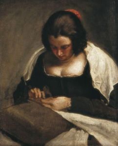Reprodukcja The Needlewoman ca.1639 Diego Velazquez