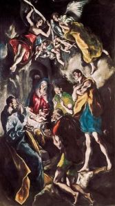 Reprodukcja The Adoration of the Shepherds 1603 1605 El Greco