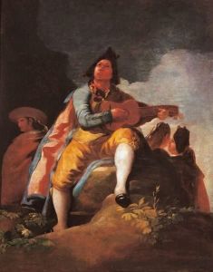 Reprodukcja Majo with a Guitar ca. 1779 Francisco Goya