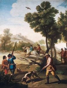 Reprodukcja Hunting Party 1775 Francisco Goya