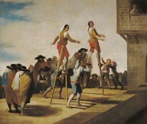 Reprodukcja The Stilts 1791 1792 1791 1792 Francisco Goya