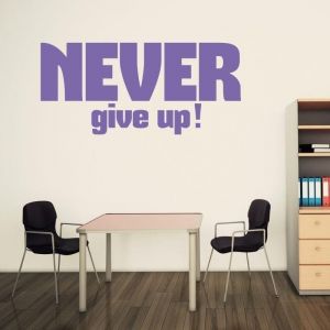 never give up 1716 naklejka