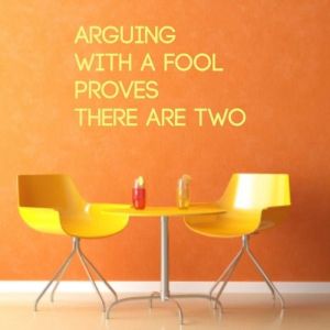 arguing with fool 1758 naklejka