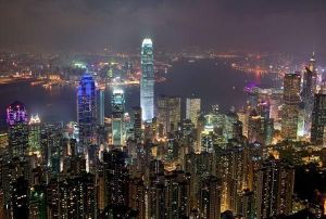 panorama Hong Kong\'u 1701 fototapeta