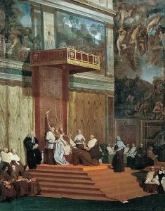 Reprodukcja Pope Pius VII in the Sistine Chapel 1820 Jean Auguste Dominique Ingres